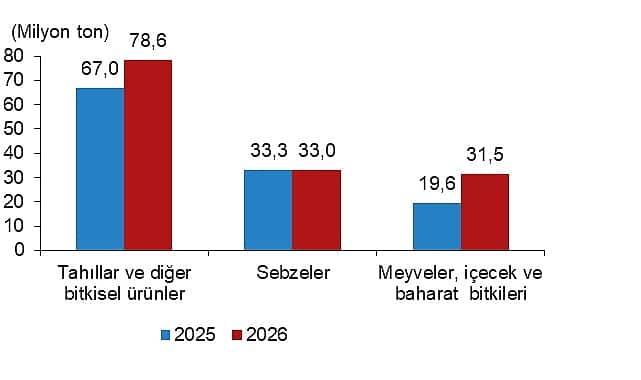 2026 Bitkisel Üretim Tahminleri: Meyve ve Tahıl Artışı Öngörülüyor