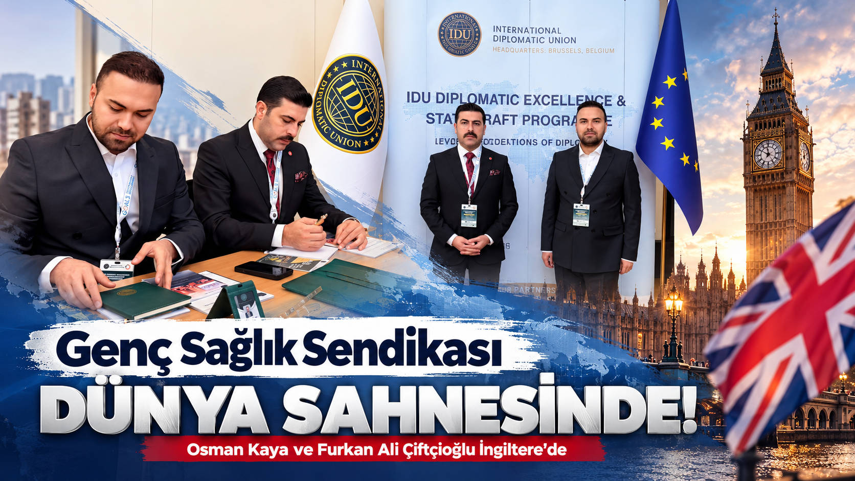 Genç Sağlık Sendikası Dünya Sahnesinde! Osman Kaya ve Furkan Ali Çiftçioğlu İngiltere'de